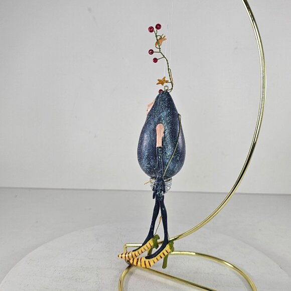 Department 56 Patience Brewster Krinkles Blue Light Bulb Ornament 6.25 Inches - Picture 8 of 8